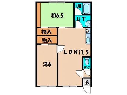 プラザ・クリプトメリア【202号室】の間取り