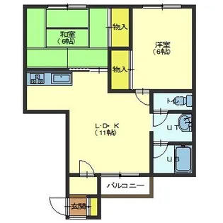 グリーンセゾンB棟【2階】の間取り