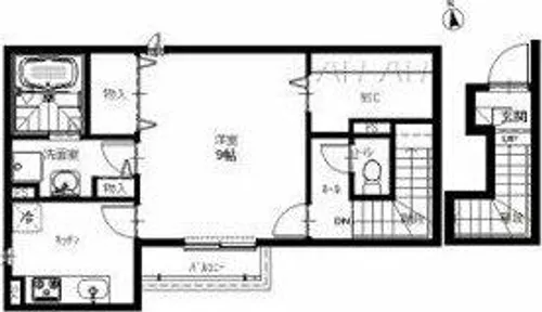 リーブル パピリオン 浜富【2階】の間取り