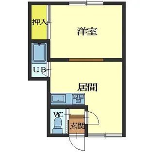 サツキアパートメント【2階】の間取り