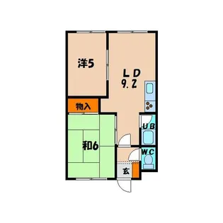 ハイツ美原【105号室】の間取り