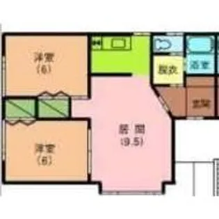 ヴィラコート七重浜【201号室】の間取り