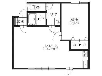 1LDKの間取り画像