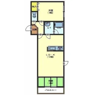 ロイヤルパレス【202号室】の間取り