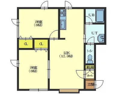 北海道亀田郡七飯町大川9丁目【アパート】の間取り
