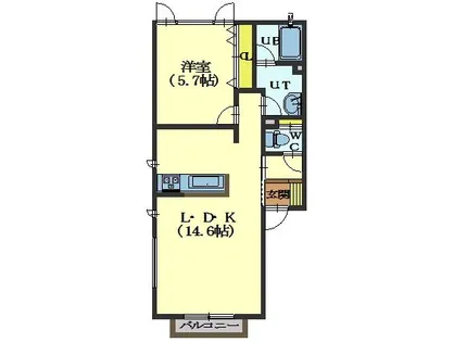メゾンSAM’S【201号室】の間取り