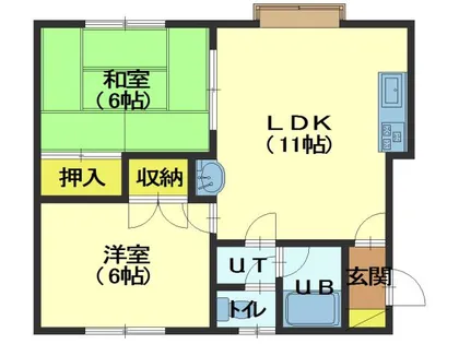 アーバン美原【201号室】の間取り