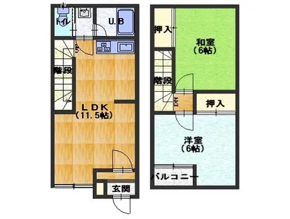 コーポ純【5号室】の間取り