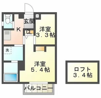 エヌエムキャラントドゥ【3階】の間取り