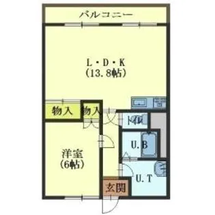 ロイヤルシティ参番館【602号室】の間取り