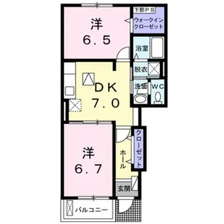 カルム エレガンス【1階】の間取り
