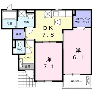 アザレーアⅠ【1階】の間取り