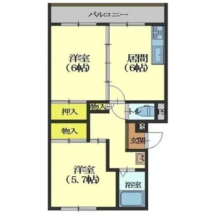 北海道函館市昭和3丁目【アパート】の間取り