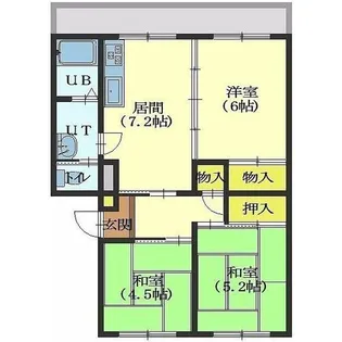 北海道函館市昭和3丁目【アパート】の間取り