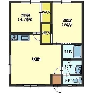 コーポほりうちⅠ【1階】の間取り