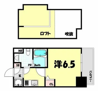 エステムコート神戸・県庁前4グランディオ【9階】の間取り