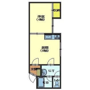 1DKの間取り画像