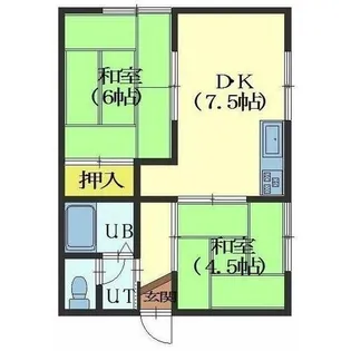 コーポマツNo.3【1号室】の間取り