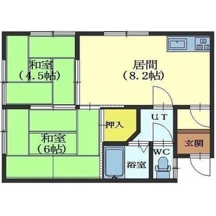 コーポマツNo.3【8号室】の間取り