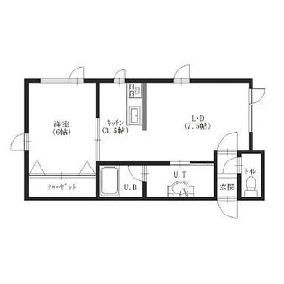マンションメガロポリス【1階】の間取り