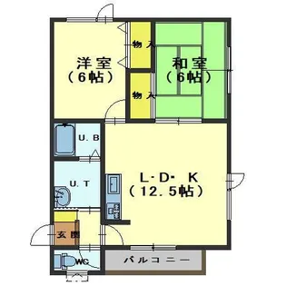 メゾンELLEⅡ【2階】の間取り