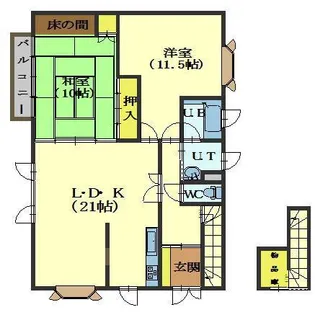 北海道函館市昭和1丁目【アパート】の間取り