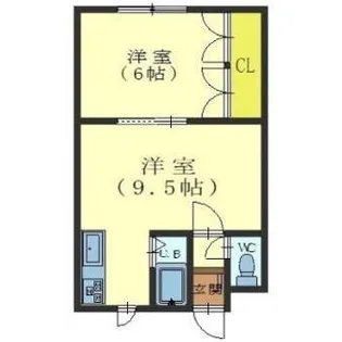 ガーデンヒルズ富岡【102号室】の間取り