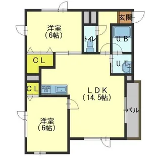 めぞん七番館【101号室】の間取り