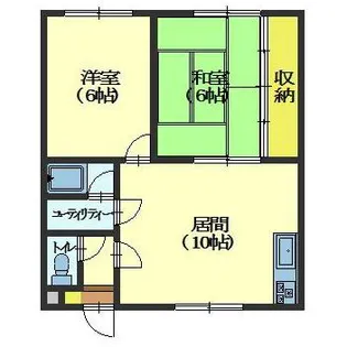 コーポ衣笠No..2【2階】の間取り