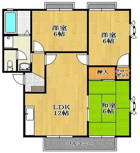 プレステージ大美野【2階】の間取り