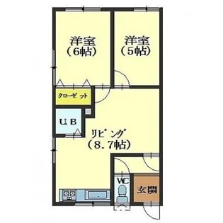 北海道函館市港町2丁目【アパート】の間取り