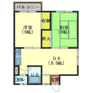 ホワイトハイツD【2階】の間取り