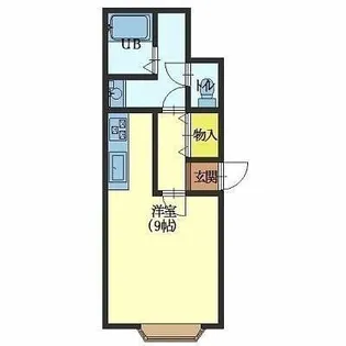 パークサイドB【105号室】の間取り