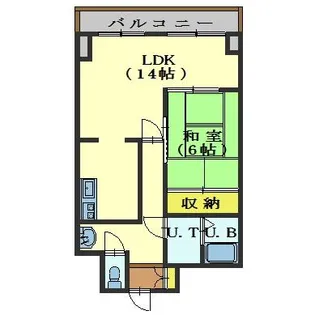 ロイヤルシティ弐番館青柳【2階】の間取り