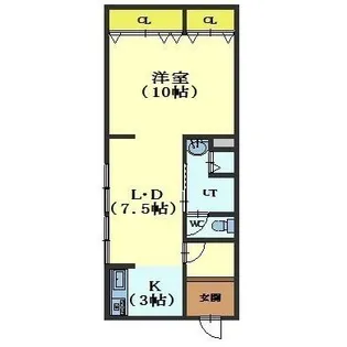 グリーンハイツ【C号室】の間取り