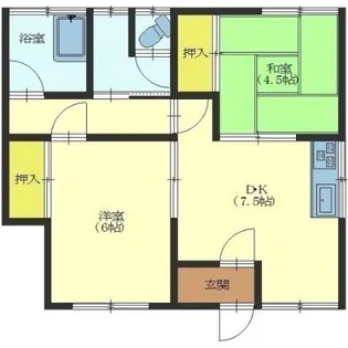 コーポあらせき【201号室】の間取り