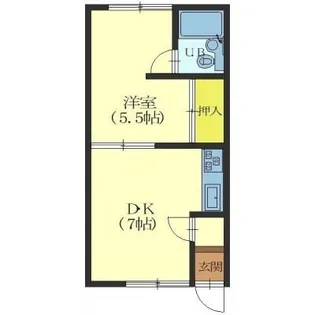 かねまる荘【103号室】の間取り