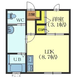 すみやす荘【203号室】の間取り