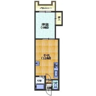 クオレ松陰【4階】の間取り