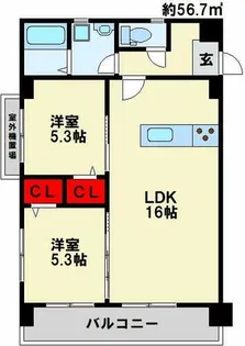 Foyer徳光【3階】の間取り
