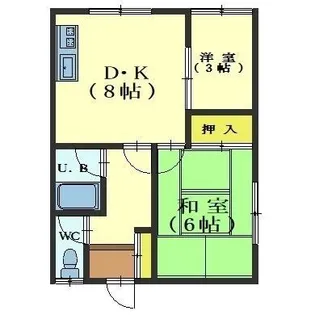 コミュニティ富岡Ⅰ【2階】の間取り