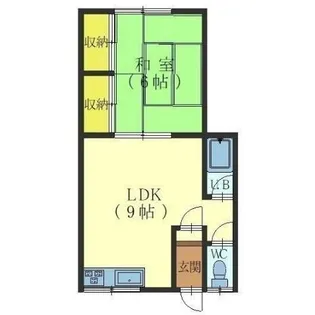 コーポ萩【8号室】の間取り