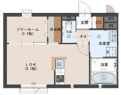さくらヒルズ加古川【102号室】の間取り
