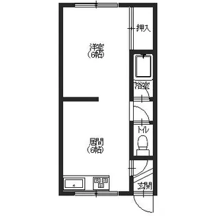 コーポやまこし【206号室】の間取り