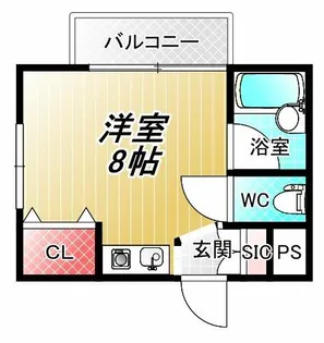 ヴィラージュ久宝園【1階】の間取り