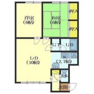 北海道亀田郡七飯町大川6丁目【アパート】の間取り
