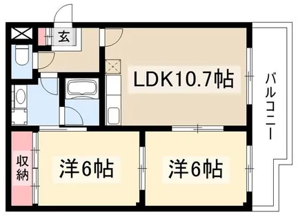 Kコート観月【1階】の間取り