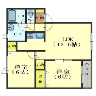 ハウスコンフォートF【2階】の間取り