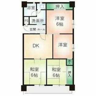 ハイツ東桜【6階】の間取り