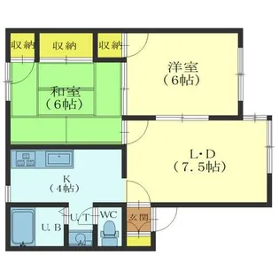 カーサ湯の浜Ⅰ【1階】の間取り